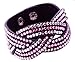 Bling Pink & Fuschia Crystal Braided Twist title=