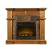 SEI Cartwright Convertible Electric Fireplace, Slate/ Mission Oak