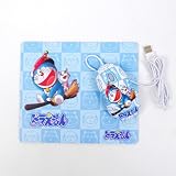 Doraemon Broomstick Optical Mouse & Mat Pad Blue