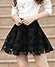 Sweetylove Women's Stretch High Waist Pleated Lace Tulle Tutu Casual Skirt