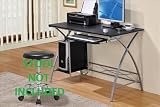 Black and Chrome Computer Desk
