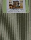 Waverly Classics Green Stripe Tier Curtains Window Curtain Pair