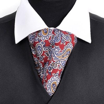 Red Paisley Ascot Tie