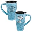 Snoopy "Curse These Early Morning Hours" -- Peanuts Ceramic Travel Mug