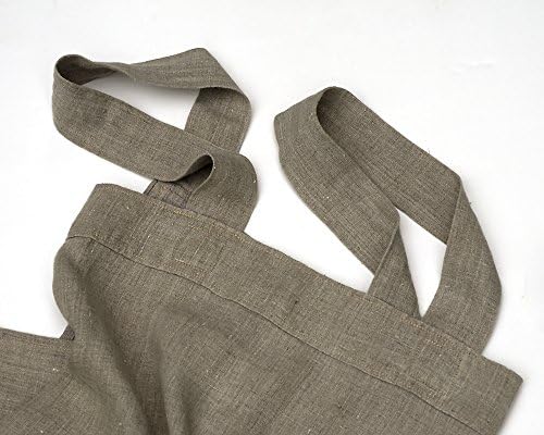 Heavyweight Rustic Linen Pinafore Apron, 100% Pure Linen, Durable and Stylish