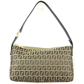 Fendi Beige Brown Zucchino Canvas Baguette 8BR444TN9F0LK9