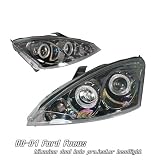 00-04 FORD FOCUS PROJECTOR HEADLIGHT TITANIUM W/DUAL HALO