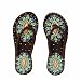 Handmade, Handpainted "Dew Good" Flip Flop, Extra Large, Brown