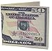 W.I.I Big Bucks Novelty Fifty Dollar Bill Large Printed Bi-Fold Wallet