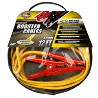 Coleman Cable 08467 Jumper Cable Bag with 12-Feet 8-Gauge Cables