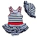 BHL Girls Baby 2 Piece Swimwear 2-8Y Salior (3-4 Years, Navy Stripe)