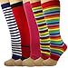 Mysocks 5 Pairs Toeless Socks Plain and Stripe 01