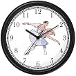 Ballerina and Ballet Dancer Couple No.1 - Wall Clock by WatchBuddy Timepieces (White Frame)