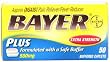 Bayer Extra Strength Plus Calcium Carbonate Buffer, 50-Count Caplets (Pack of 4)