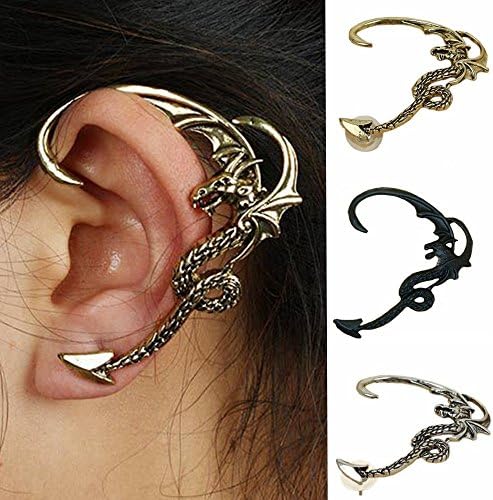 Lingking 2015 New Fashion Dragon Shape Alloy Cuff Earring For Girls