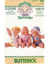 Single Detail Page Misc: Butterick 4923 or 445 Preemie Cabbage Patch Outfits Sewing Pattern, Vintage - Butterick Pattern Service