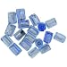 Blue Tube Silver Foil Murano Glass Bracelet Loose Beads