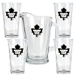 Toronto Maple Leafs 4pc Pint Ale Glass & 60oz Pitcher Set - Priamry Logo NHL Hockey