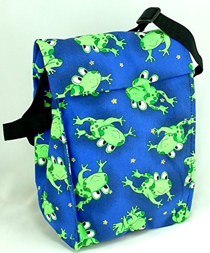 Cool Tote Insulated Lunch Bag Grande Cooler Tote with Freezer Pack. Reusable for Kids, Teens, and Adults. (Happy Frog)