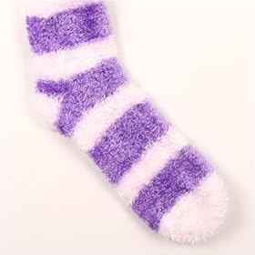 Urban Boundaries Fuzzy Stripe Socks
