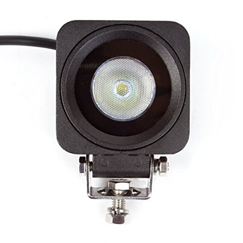 autvivid 3″10W Flood LED Work Light Square 60 Degree for Motorcycle Bike Jeep Cabin Boat SUV Truck Car ATVS Fishing Deck