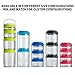 BlenderBottle GoStak Twist n' Lock Storage Jars, 150cc 2-Pak, Blue