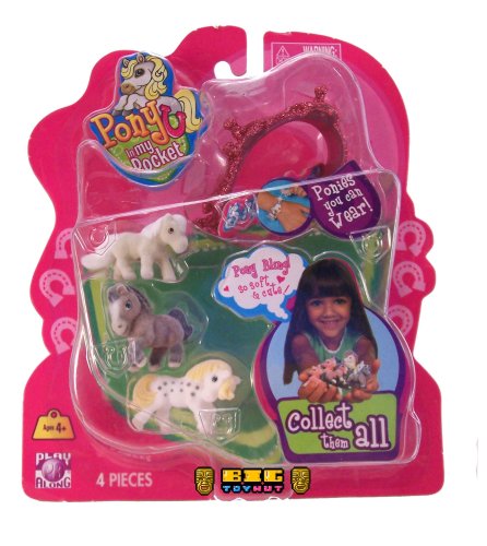 Childrens Toyshop  Toys : Pony In My Pocket - 3 Charm Ponies - Ace, Cally & Sheena