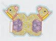 Miniature Horse Pull Toy in Purple Yellow by Lindee's Little Linens