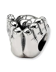 Sterling Silver World in Hands Charm Bead Fits Pandora Chamilia Biagi Bracelet