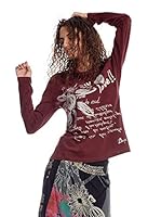 Desigual Camiseta Manga Larga Drian (Burdeos)