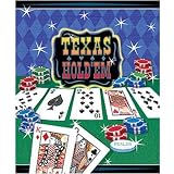 Texas Hold 'Em Rectangular Paper Tablecover -54 x 102