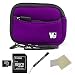 PURPLE WITH BLACK TRIM Neoprene Protective Durable Mini Glove Pouch For Panasonic Lumix DMC-3D1 / DMC-FH2 / DMC-FH25 / DMC-FH27 / DMC-FH5 / DMC-FH6 / DMC-FH7 / DMC-FH8 / DMC-FP5 / DMC-FP7 / DMC-FX78 / DMC-FX90 / Point And Shoot Digital Photo Camera + Includes a 8GB Micro SD Card with SD Adaptor + Includes a Universal Anti-Glare Screen Protector Guard + Includes an eBigValue TM Determination Hand Strap