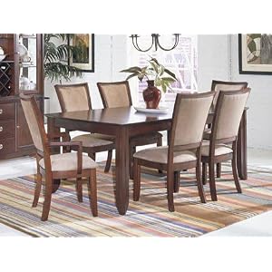 7pc Capria Collection Dining Table and 6 Chairs Set by visiondecor Furniture