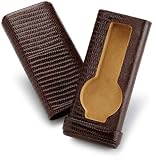 Intica Leather Watch Case Single Cigar Style Lizard Print