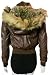 Faux Leather Bomber Jacket with Removable Fur Hood image 6