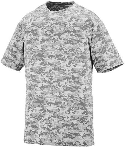 White Youth Medium Digital Camo Wicking Athletics Sports Jersey/Shirt