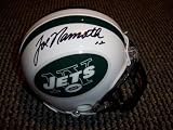 JOE NAMATH SIGNED AUTOGRAPHED NEW YORK JETS MINI HELMET W/ HOLOGRAM + COA