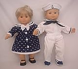 Bitty Twins Clothes - MATCHING GIRL & BOY Sailor Set - fits 15