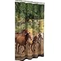 Maytex Wild Horses Fabric Shower Curtain, Multi