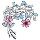 Pugster Silver Tone Flower Bouquet Brooch