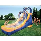 Banzai Double Drop Falls - Inflatable Bouncer with Waterslide, Splash Pool and Water Falls