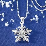 Austrian Crystal Snowflake Pendant Necklace