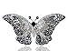 Alilang Empress Monarch Winged Butterfly Crystal Rhinestone Brooch Pin