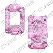 Motorola RAZR ve20 - Flower Design Pink / Silver - Full Rhinestones/Diamond/Bling - Hard Case/Cover/Faceplate/Snap On/Housing ~ DealDady.com