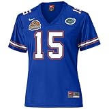 Nike Florida Gators #15 Royal Blue Ladies Replica Football Jersey with 2007 BCS National Championship Game Patch