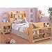 NEW TWIN BED W. SHELVES ON (HEADBOARD &amp; FOOTBOARD Only, Rails Sold Separately)
