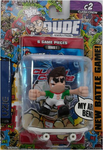 Tech Deck Dude Evolution Clash Crew New Battle Game: # 132 Uzie Plus 6 Game Cards