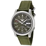 Seiko Mens SNK805K2 Automatic Green Dial Green Fabric Strap Watch