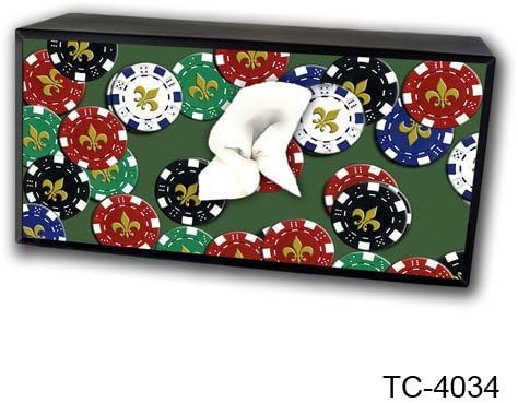 Caravelle Designs TC-4034 Poker Chips Tissue Box Cover
