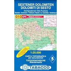 Sextener Dolomiten: Wanderkarte Tabacco 010. 1:25000: Hochpustertal